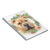 Carnet Shar Pei Christmas Wreath Festive Pup (Côté Droit)