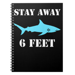 Carnet Shark Restez Éloigné 6 Pieds Drôle Social Drôle