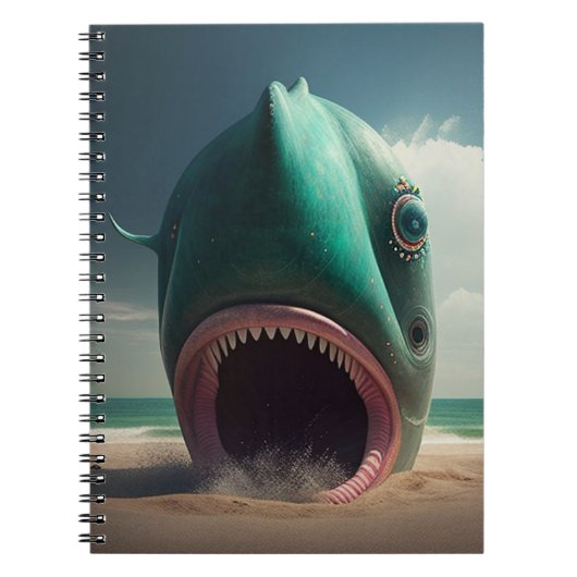 Carnet Shark sculpture on the beach (Devant)