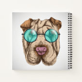 Carnet Sharpei dans les lunettes de soleil (Dos)