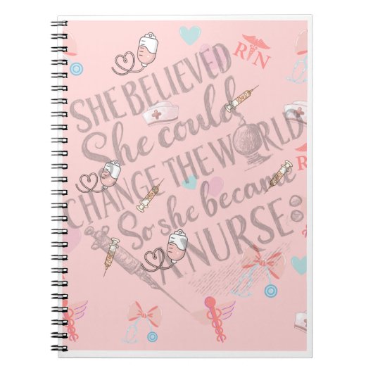 Carnet She Believed She Could -- RN Pastel Notebook (Devant)