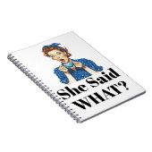 Carnet She Said What? Notebook (Côté Droit)