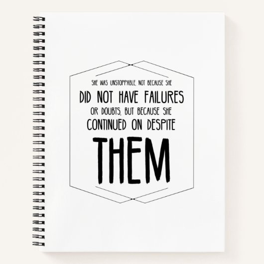 Carnet She was unstoppable not because did not have (Devant)