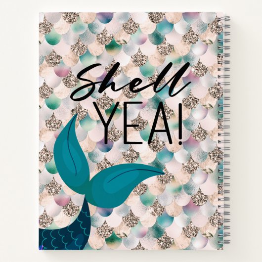 Carnet Shell Yea Turquoise & Gold Glam Mermaid Queue & Sc (Dos)