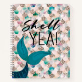Carnet Shell Yea Turquoise & Gold Glam Mermaid Queue & Sc (Devant)