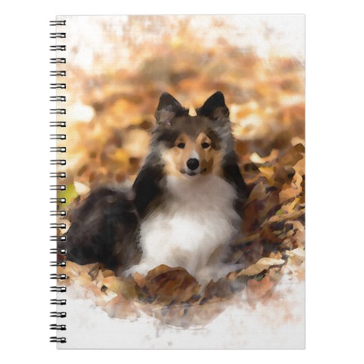 Carnet Sheltie Shetland Sheepdog Art Peinture (Devant)