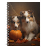 Carnet Shetland Sheepdog Chiot Chiot Automne Citrouille d (Devant)