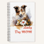 Carnet Shetland Sheepdog Chiot Pet Aquarelle (Recto)