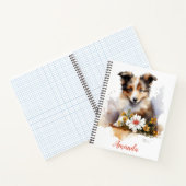 Carnet Shetland Sheepdog Chiot Pet Aquarelle (Intérieur)