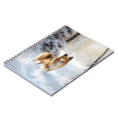 Carnet Shetland Sheepdog Laisser neiger Noël (Côté gauche)