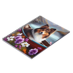 Carnet Shetland Sheepdog sur une pagaie : une aventure Pi
