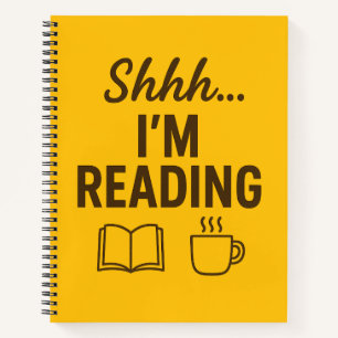 Carnet Shhh... Je lis - Design de typographie cosy