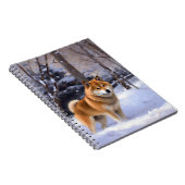 Carnet Shiba Inu Laissez Neige Noël (Côté Droit)