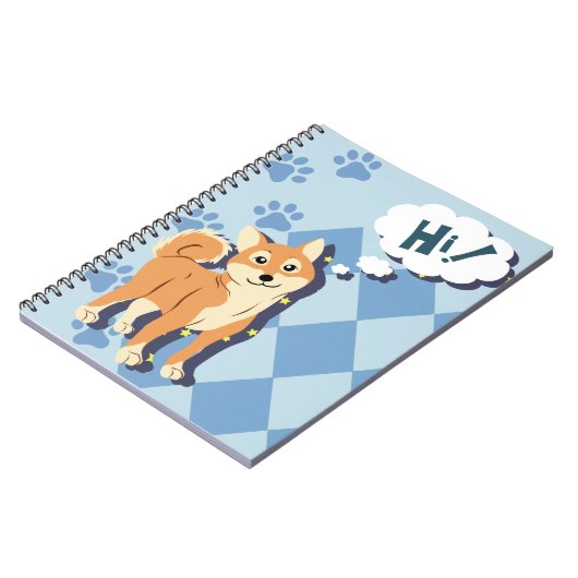 Carnet Shiba réfléchi Inu (Côté gauche)