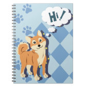 Carnet Shiba réfléchi Inu (Devant)