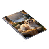 Carnet Shih Tzu avec les lumières de Noël (Côté Droit)