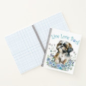 Carnet Shih Tzu Chien Maman Florale (Intérieur)