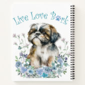 Carnet Shih Tzu Chien Maman Florale (Dos)