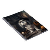 Carnet Shih Tzu Citrouilles Halloween effrayant (Côté Droit)