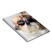 Carnet Shih Tzu Cool fun mignon Photo Custom Monogramme (Côté Droit)