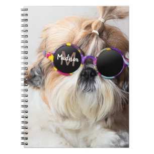Carnet Shih Tzu Cool fun mignon Photo Custom Monogramme