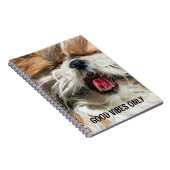 Carnet Shih tzu langue drôles violes texte personnalisé (Côté Droit)