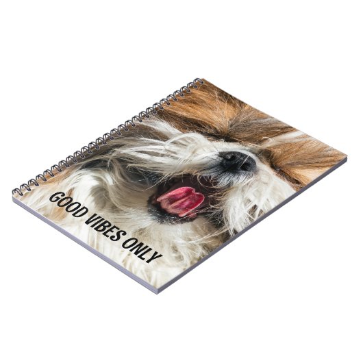 Carnet Shih tzu langue drôles violes texte personnalisé (Côté gauche)