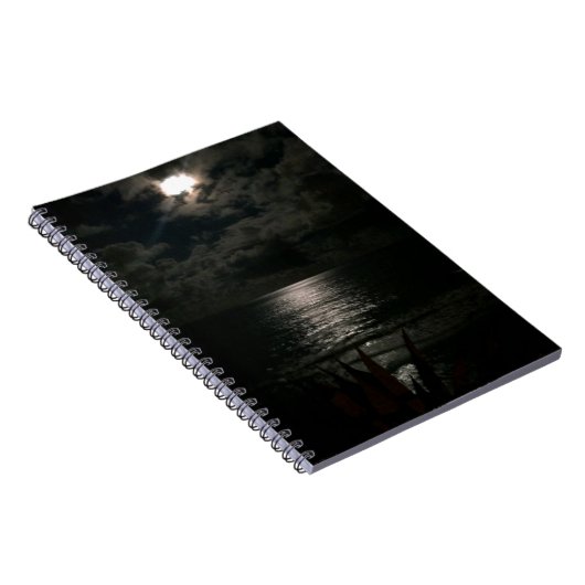 Carnet Shimmering Moon Light Reflecting On The Ocean (Côté Droit)