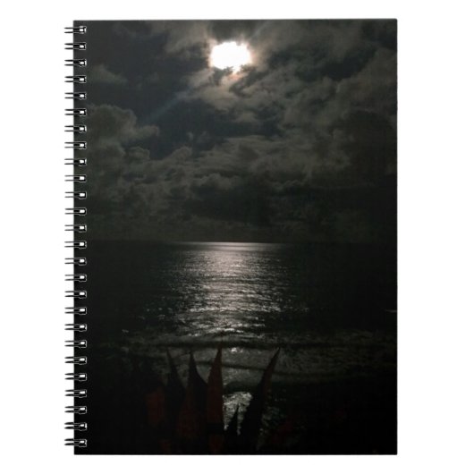 Carnet Shimmering Moon Light Reflecting On The Ocean (Devant)