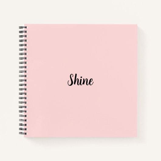 Carnet Shine Pink Modern Minimalist Design (Devant)