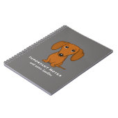 Carnet Short Haired Dachshund | Chien de dessin mignon Do (Côté gauche)