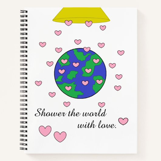 Carnet Showering the World : 8,5" par 11" (Devant)