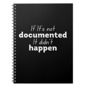 Carnet Si elle n'est pas documentée Ça n'est pas arrivé (Devant)