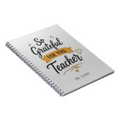 Carnet Si Grateful pour vous enseignant personnalisé (Côté Droit)