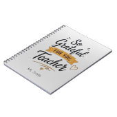 Carnet Si Grateful pour vous enseignant personnalisé (Côté gauche)