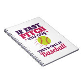 Carnet Si Le Pitch Rapide Était Facile Le Softball Rapide (Côté Droit)