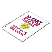 Carnet Si Le Pitch Rapide Était Facile Le Softball Rapide (Côté gauche)