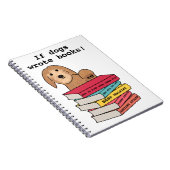Carnet ‘Si les chiens ont écrit des livres’ drôle chien (Côté Droit)