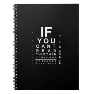 Carnet Si vous pouvez lire ce tableau de test oculaire -