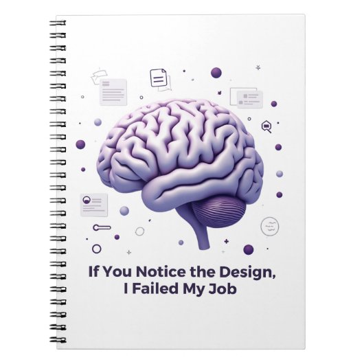 Carnet Si vous remarquez le design – concepteurs d'interf (Devant)