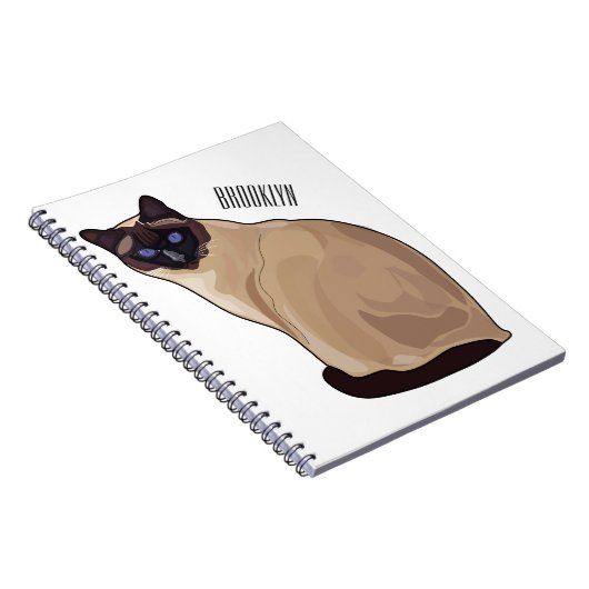 Carnet Siamese cat cartoon (Côté Droit)