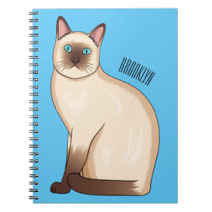 Carnet Siamese cat cartoon