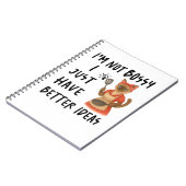 Carnet Siamese cat with text I am not bossy  (Côté gauche)