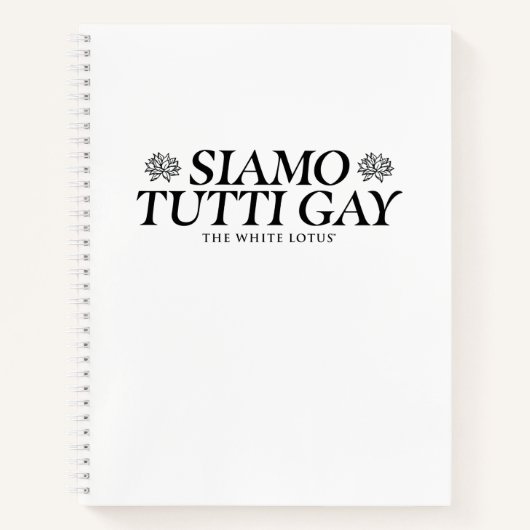 Carnet Siamo Tutti Gay - Le Lotus Blanc (Devant)