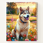 Carnet Siberian Husky Dog   (Dos)