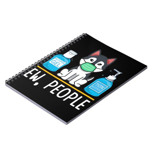 Carnet Siberian Husky Dog Face Mask And Hand Wash (Côté gauche)