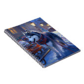 Carnet Siberian Husky Saison de Fêtes de Noël (Côté Droit)