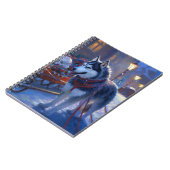 Carnet Siberian Husky Saison de Fêtes de Noël (Côté gauche)