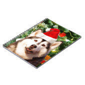 Carnet Sibérie Husky Arbre de Noël Ornements Snowman (Côté gauche)