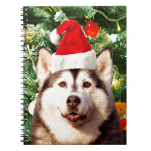 Carnet Sibérie Husky Arbre de Noël Ornements Snowman